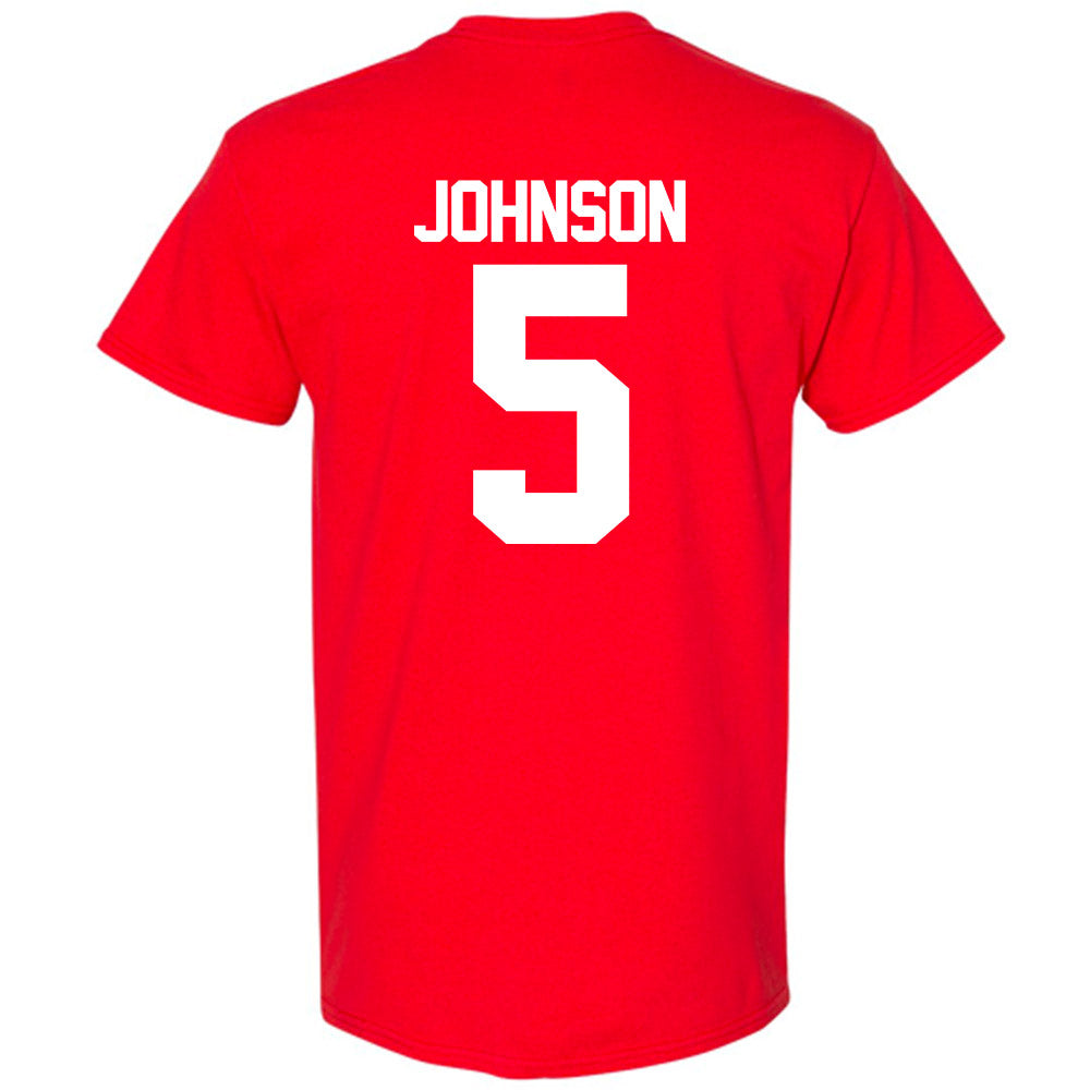 Nebraska - NCAA Women's Basketball : Claire Johnson - NCAA® March Madness® 2025 Shersey T-Shirt-1