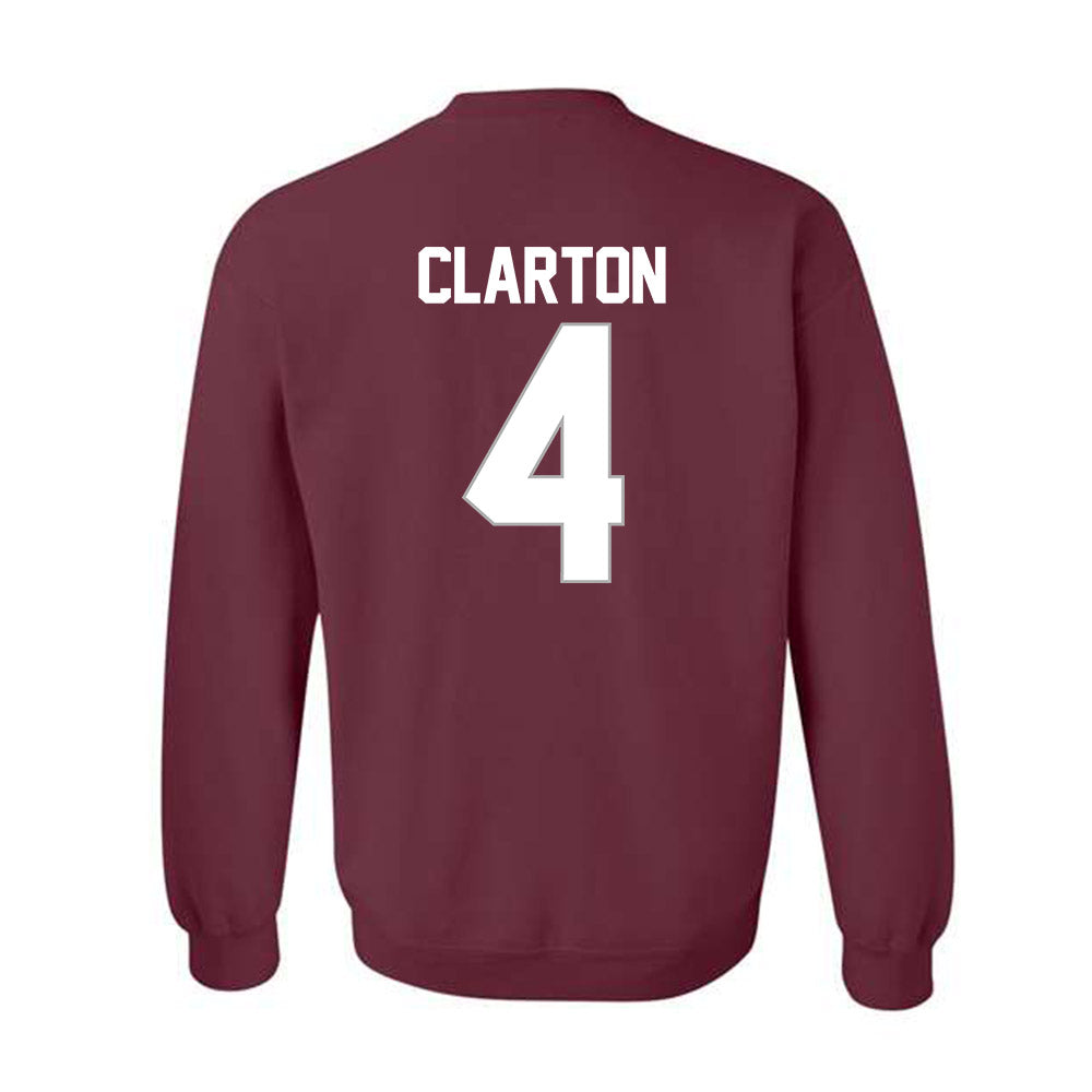 Troy - NCAA Men's Basketball : Emmanuel Clarton - NCAA® March Madness® 2025 Shersey Crewneck Sweatshirt-1