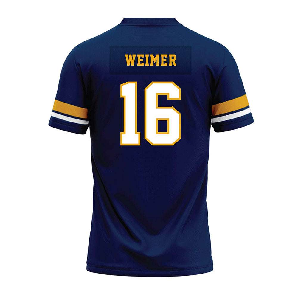 West Virginia - NCAA Football : Jeffrey Weimer - Blue Premium Football Jersey-1