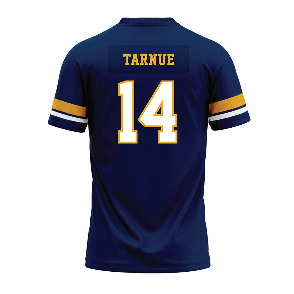 West Virginia - NCAA Football : Kekoura Tarnue - Blue Premium Football Jersey-1
