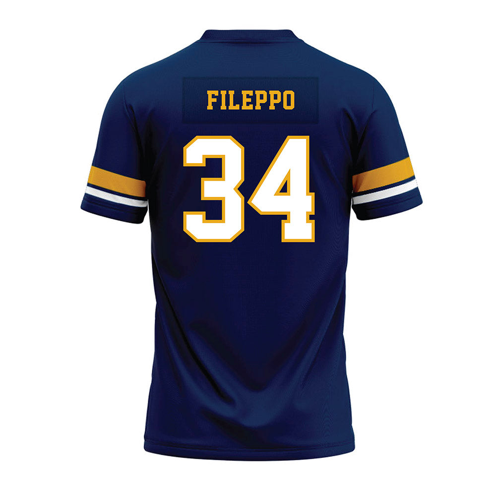 West Virginia - NCAA Football : Chris Fileppo - Blue Premium Football Jersey-1