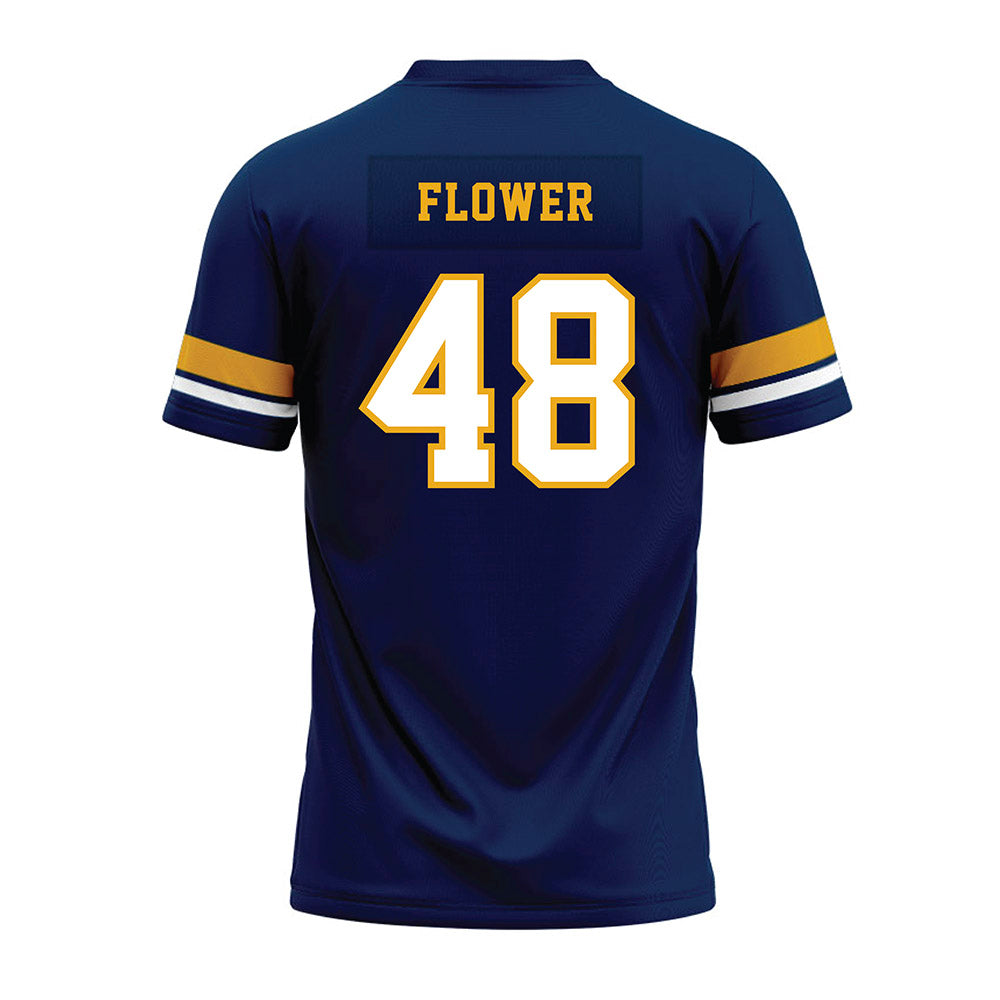 West Virginia - NCAA Football : Nate Flower - Blue Premium Football Jersey-1