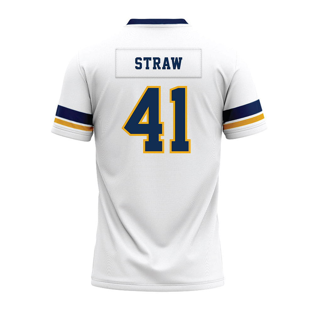 West Virginia - NCAA Football : Oliver Straw - White Premium Football Jersey-1