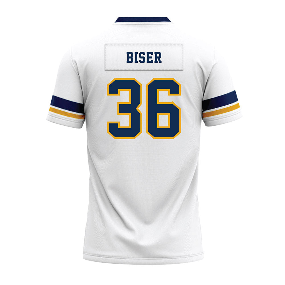 West Virginia - NCAA Football : Caden Biser - White Premium Football Jersey-1
