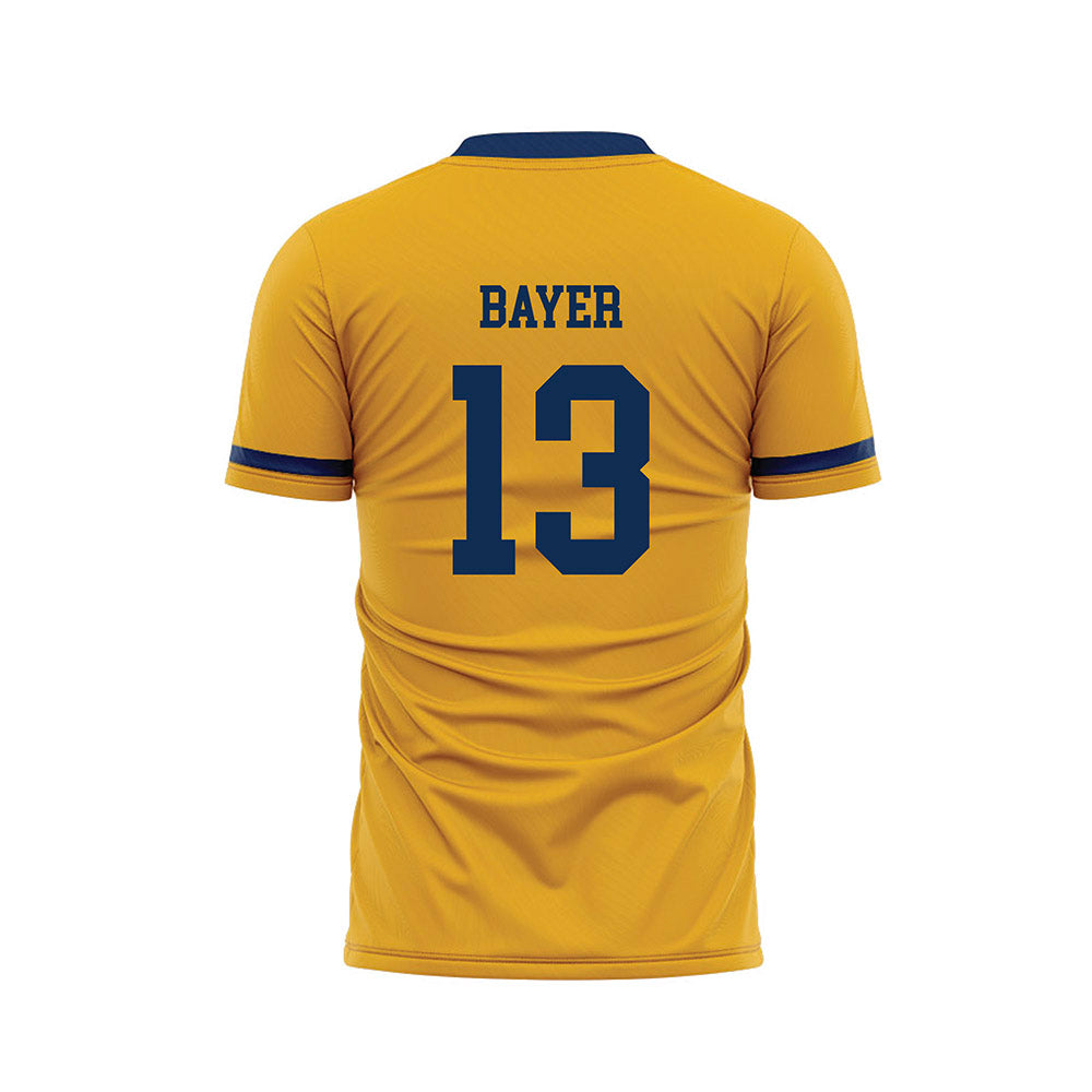 West Virginia - NCAA Men's Soccer : Steel Bayer - Away Soccer Jersey-1