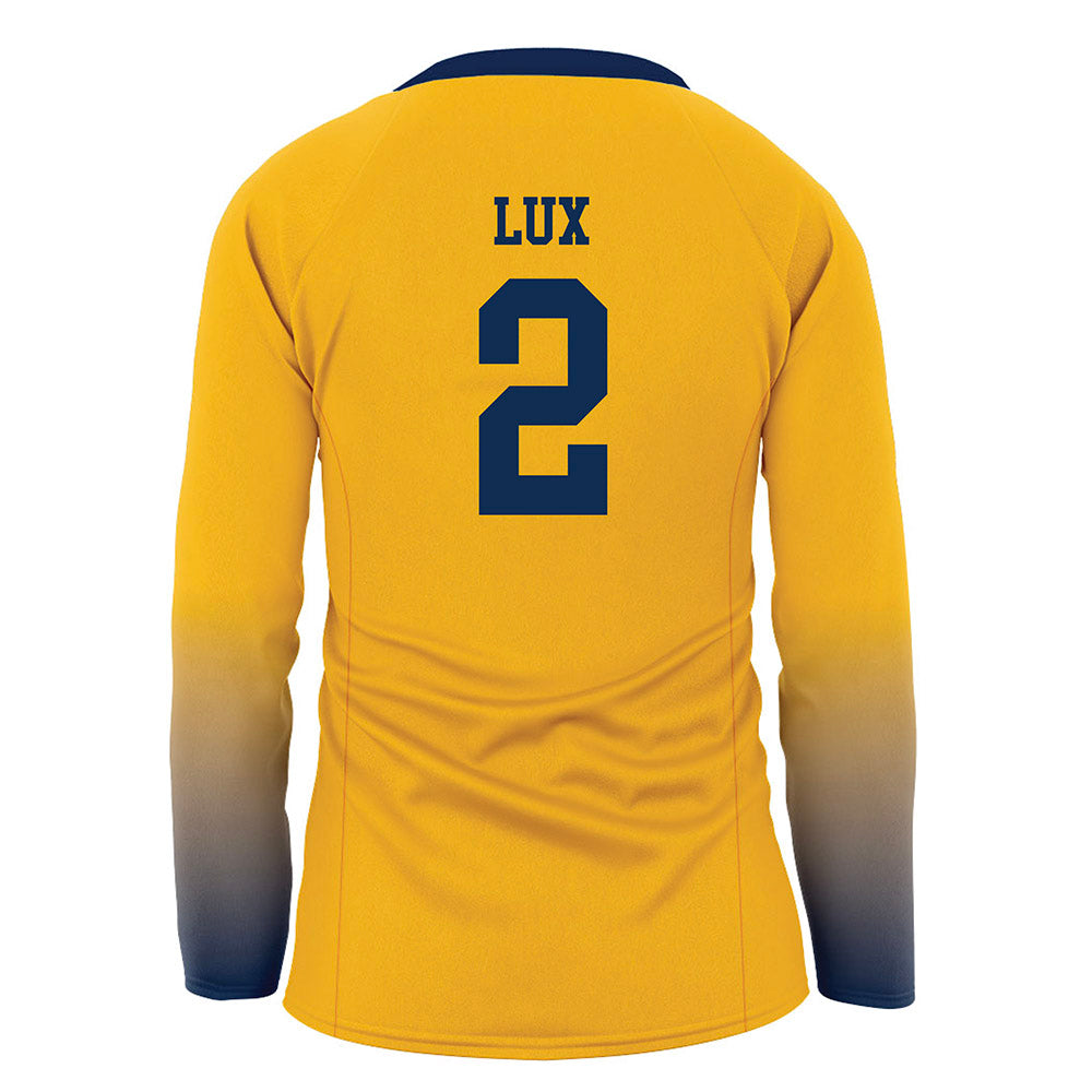 West Virginia - NCAA Women's Volleyball : Kristin Lux - Away Volleyball Jersey-1