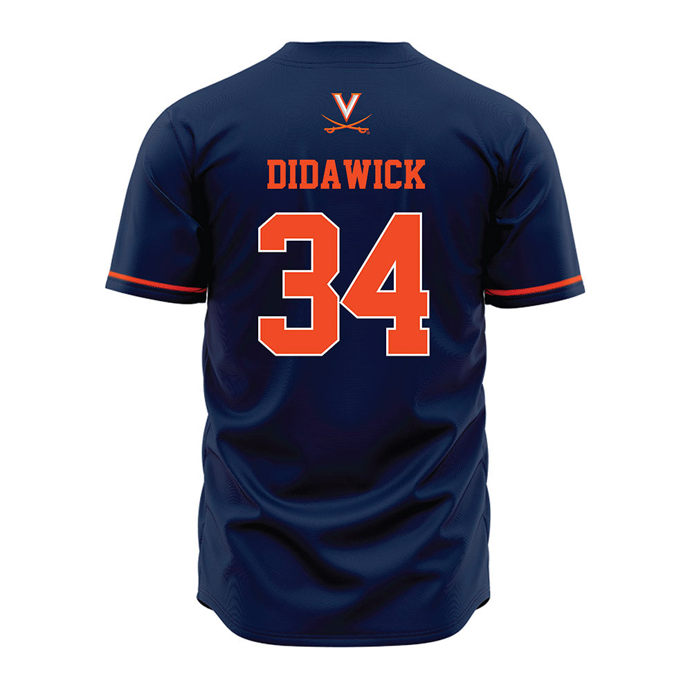 Virginia - NCAA Baseball : Harrison Didawick - Navy Jersey-1