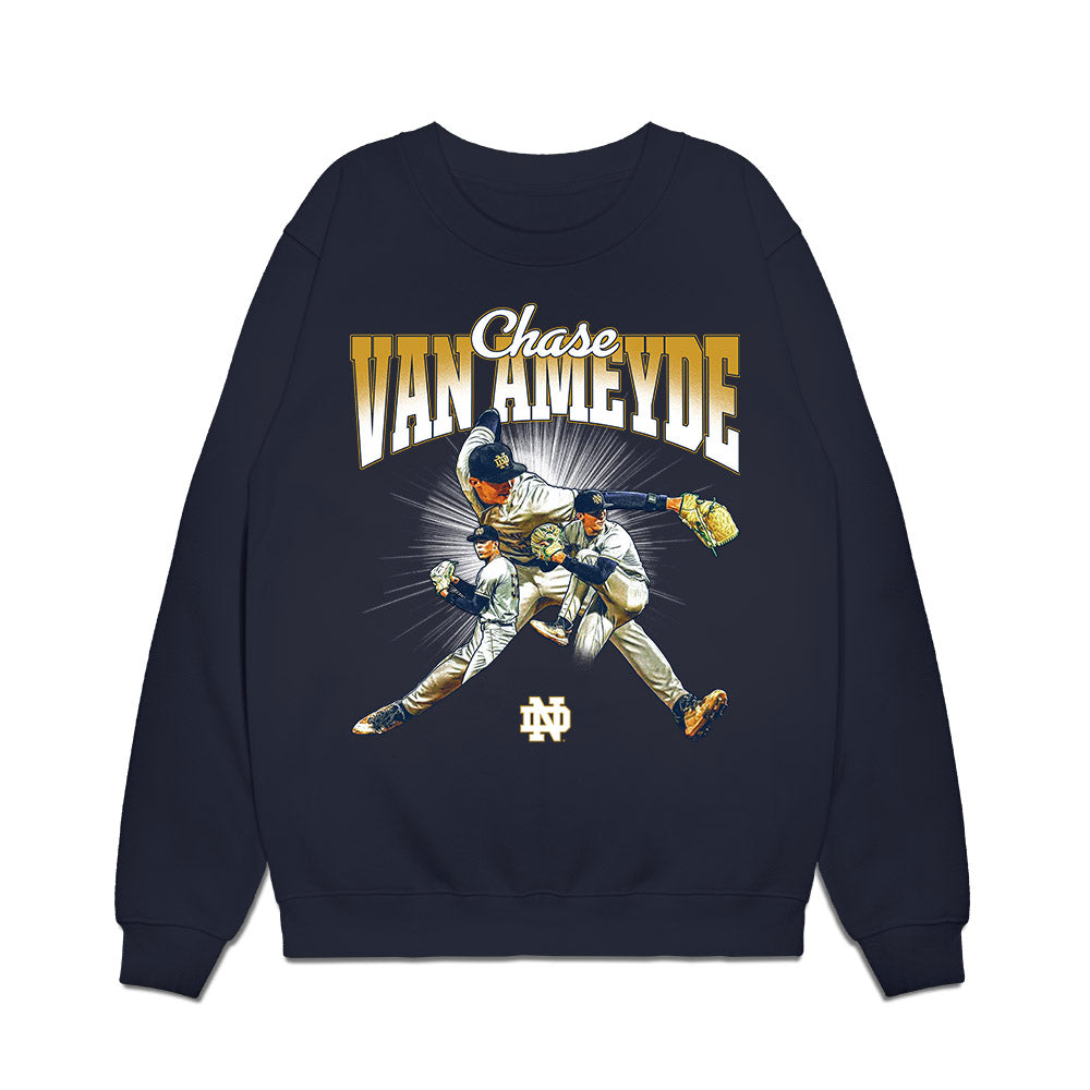 Notre Dame - NCAA Baseball : Chase Van Ameyde - Premium Crewneck Sweatshirt-0