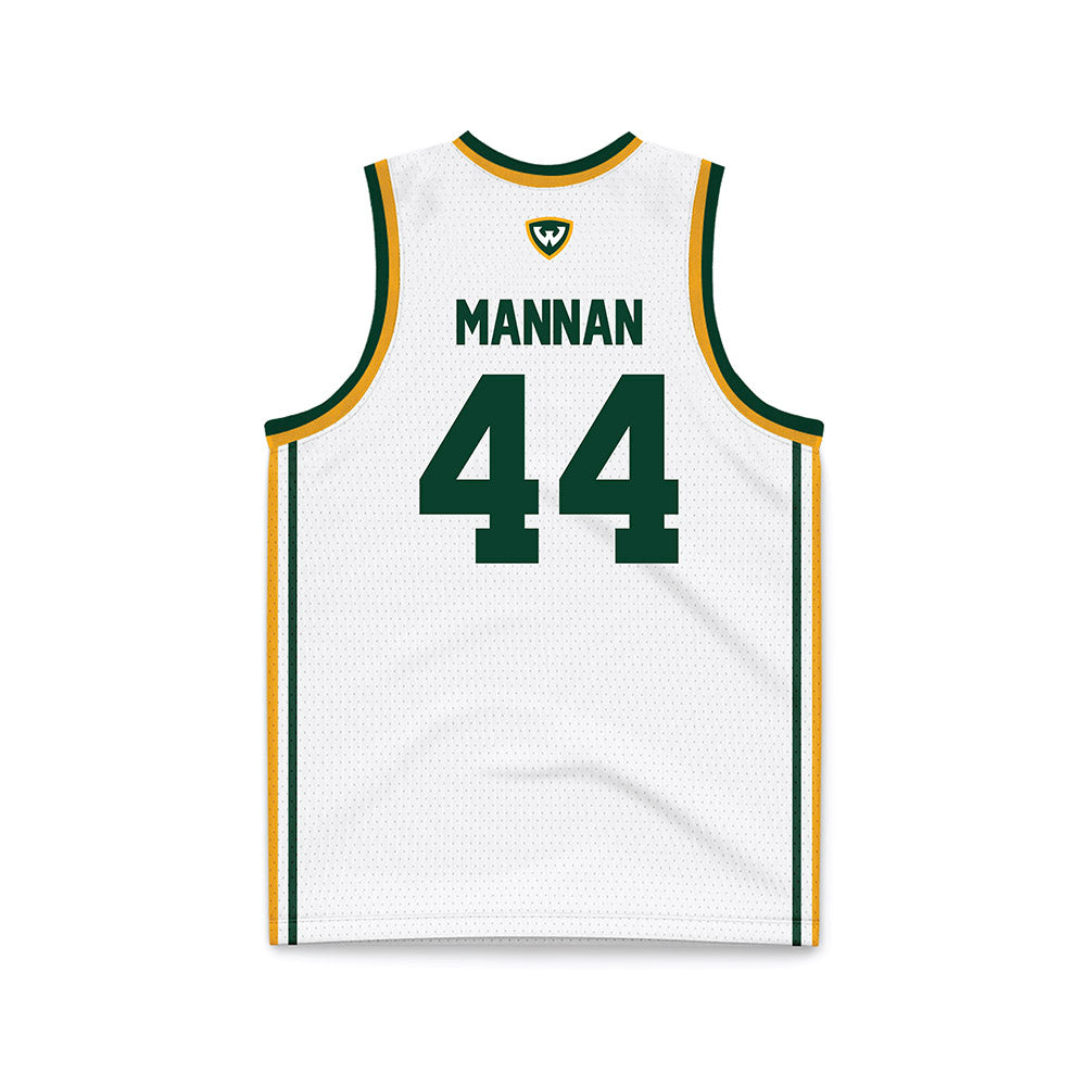 Wayne State - NCAA Men's Basketball : Braylon Mannan - White Basketball Jersey-1