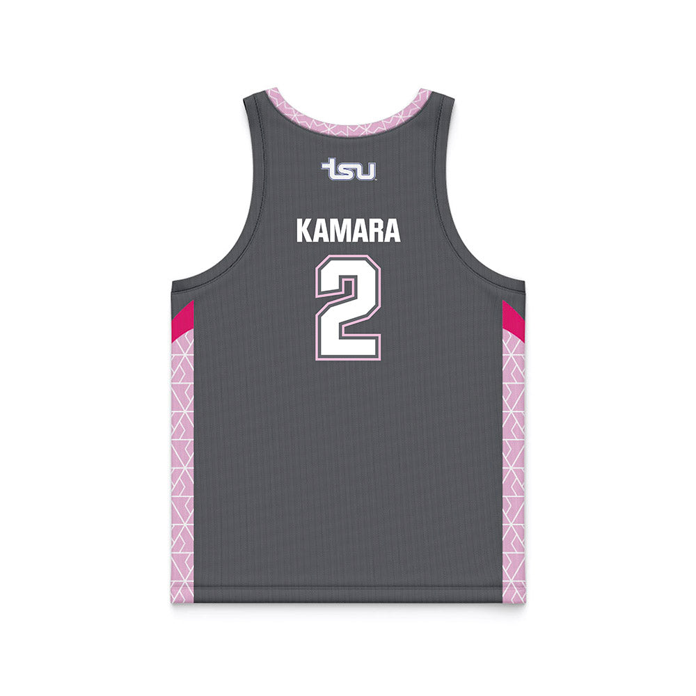 TN State - NCAA Women's Basketball : Somah Kamara - Dark Grey Basketball Jersey-1