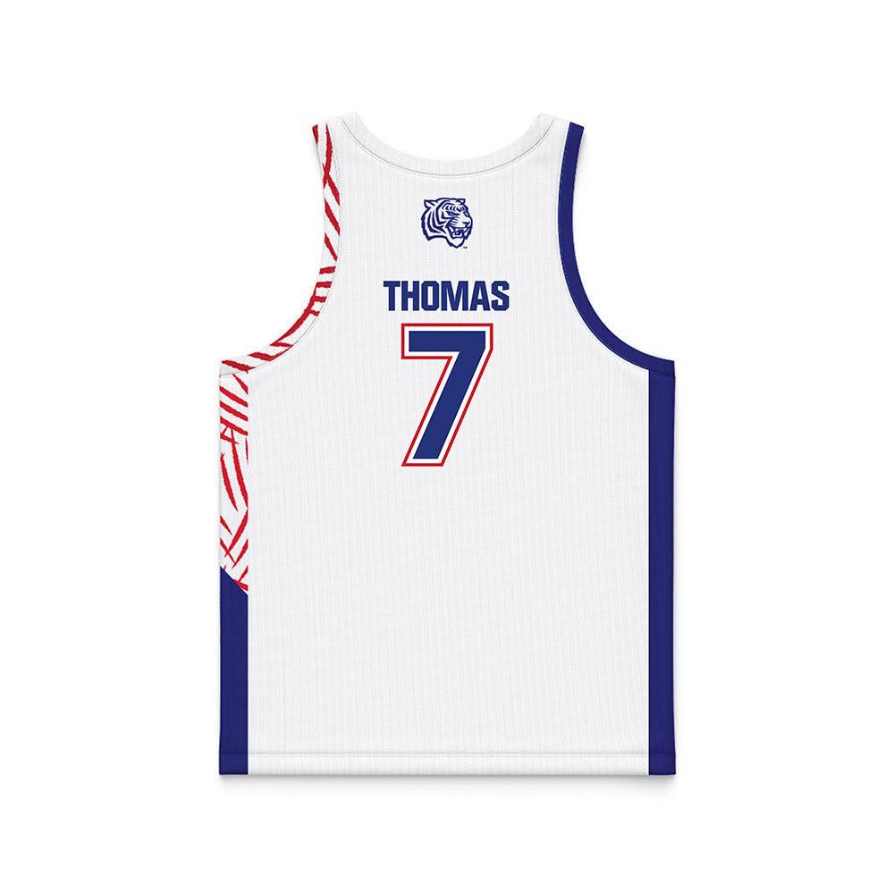 TN State - NCAA Women's Basketball : Icesis Thomas - White Basketball Jersey-1