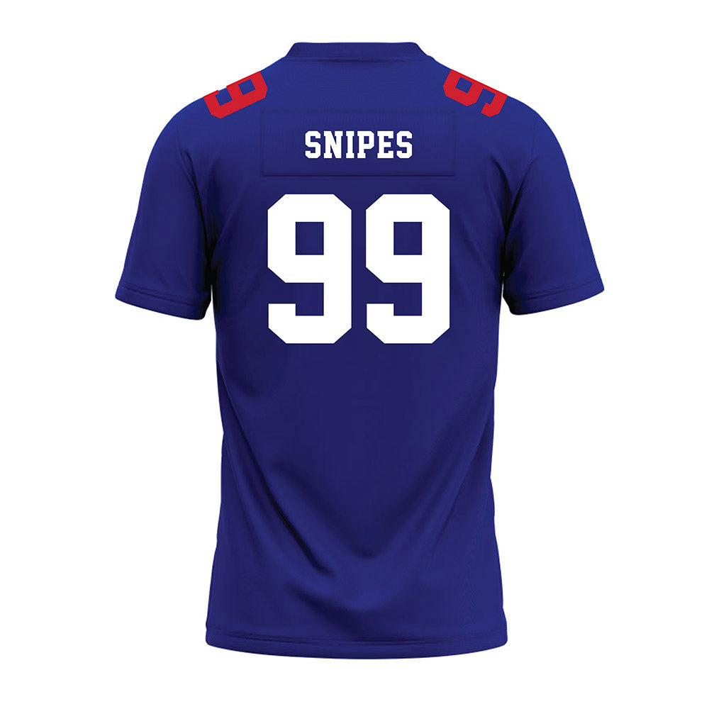 TN State - NCAA Football : Lathun Snipes - Blue Premium Football Jersey-1