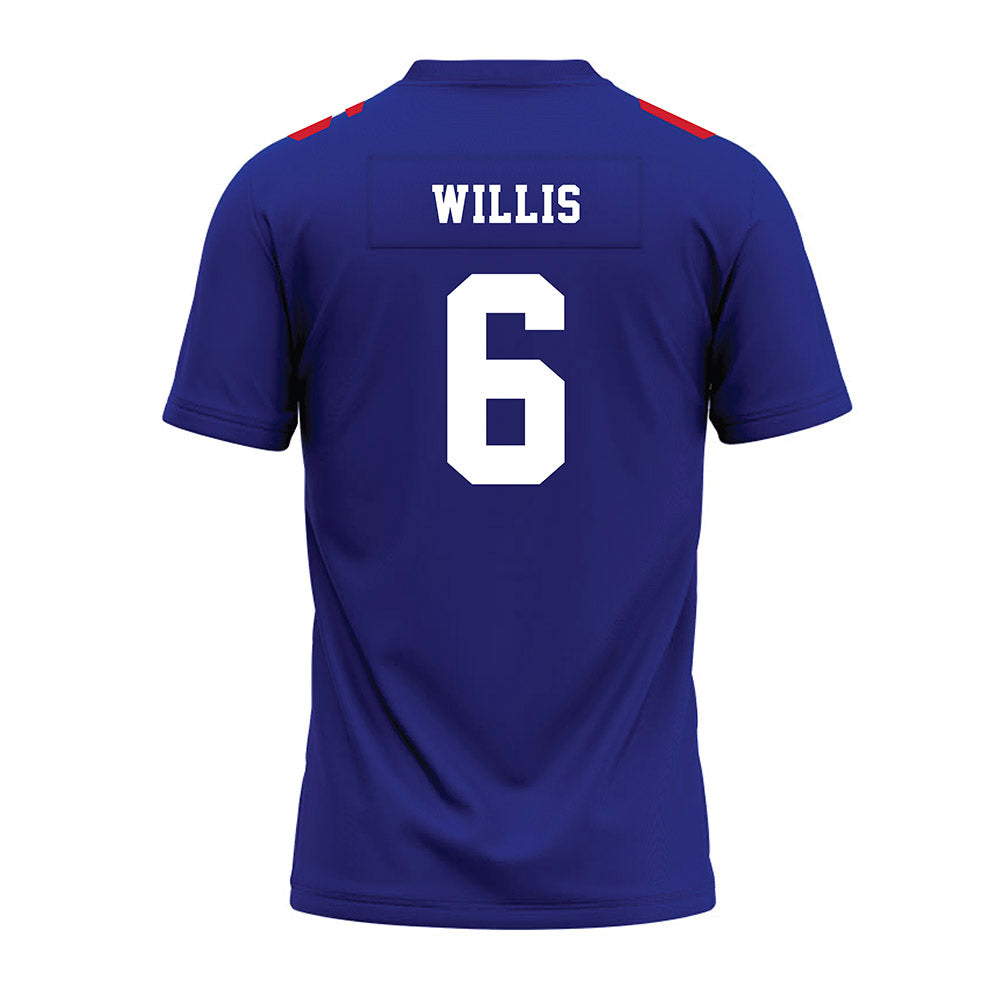 TN State - NCAA Football : Jelani Willis - Blue Premium Football Jersey-1