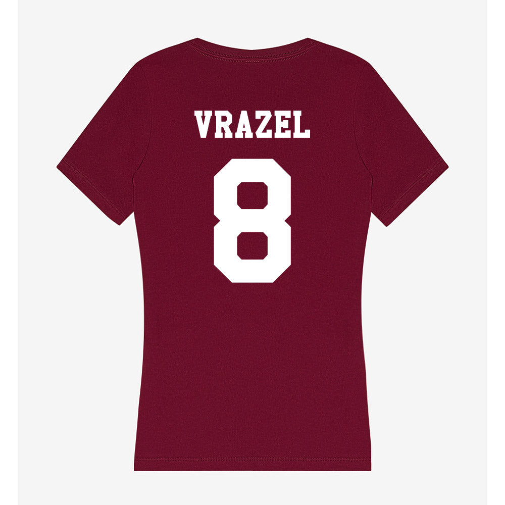 Texas A&M - NCAA Softball : Francessca Vrazel - Women's V-Neck T-Shirt-1
