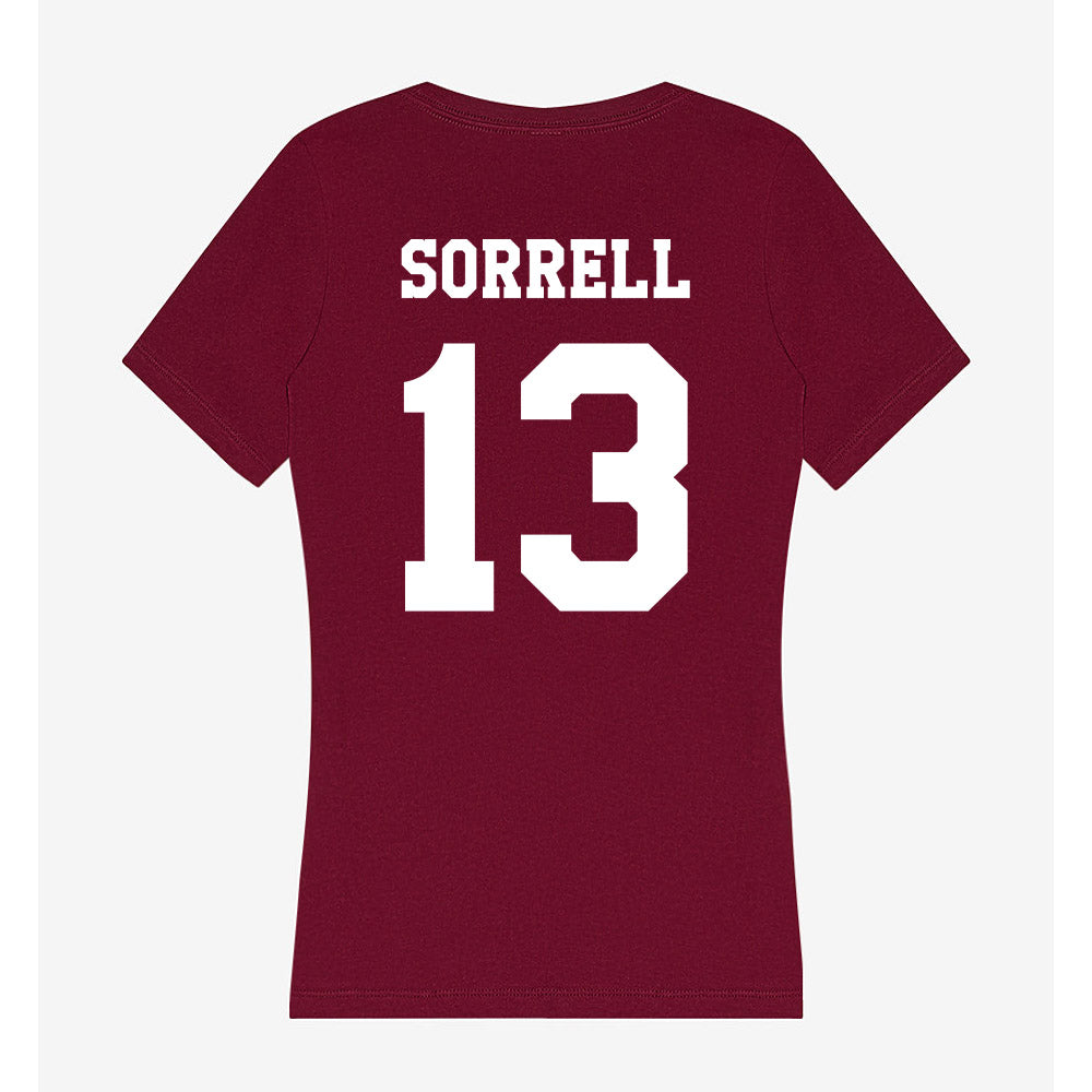 Texas A&M - NCAA Baseball : Caden Sorrell - Women's V-Neck T-Shirt-1