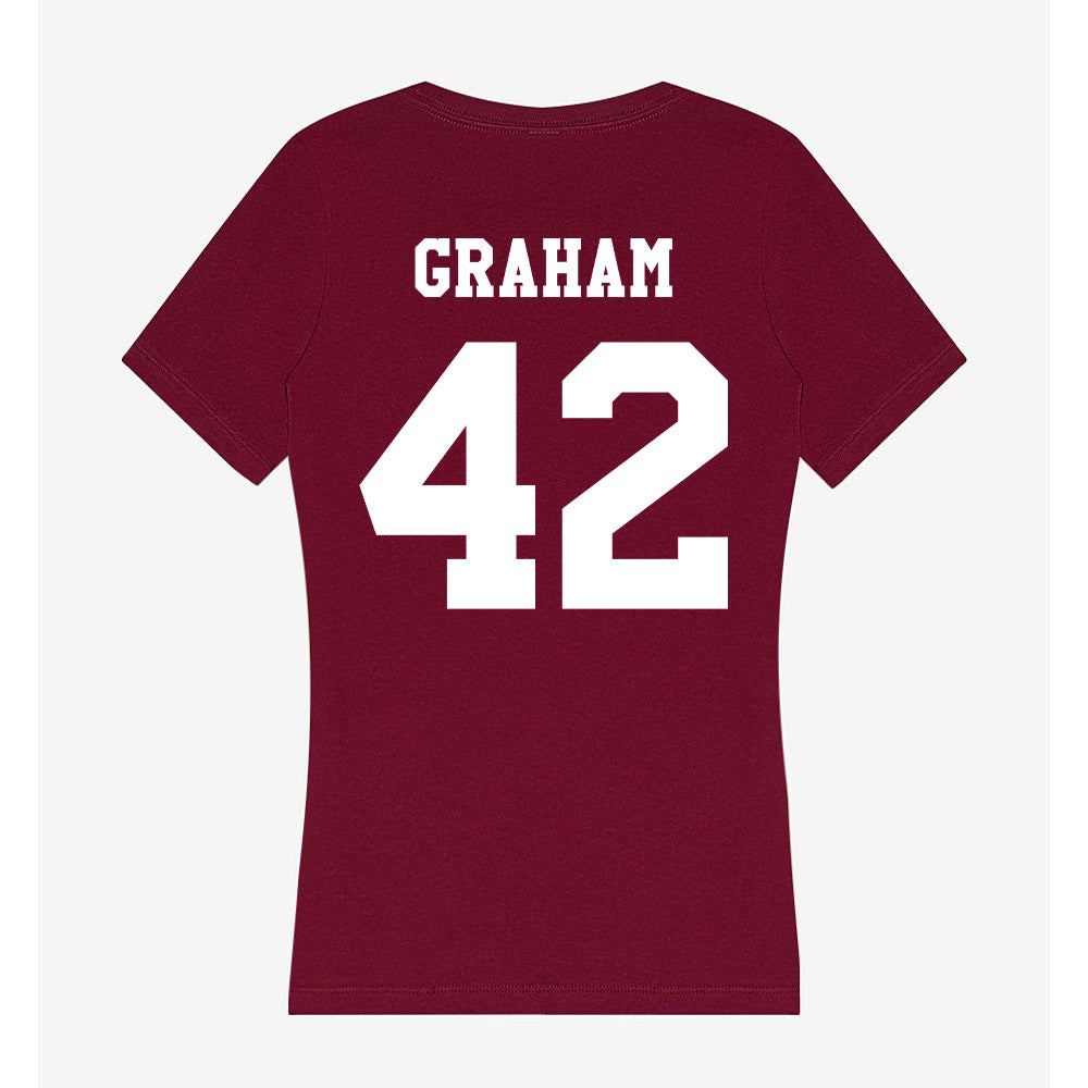 Texas A&M - NCAA Football : Jackson Graham - Women's V-Neck T-Shirt-1