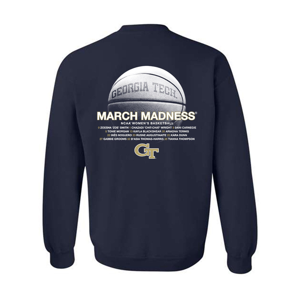 Georgia Tech - NCAA Women's Basketball : D'Asia Thomas - NCAA® March Madness® 2025 Shersey Crewneck Sweatshirt-1