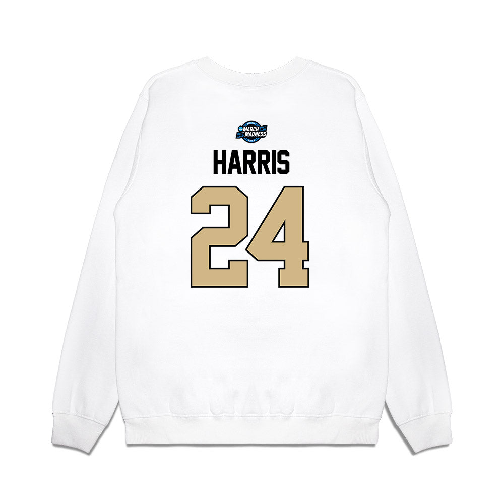 Purdue - NCAA Men's Basketball : Gicarri Harris - NCAA® March Madness® 2025 Sweet 16 Shersey Premium Crewneck Sweatshirt-1