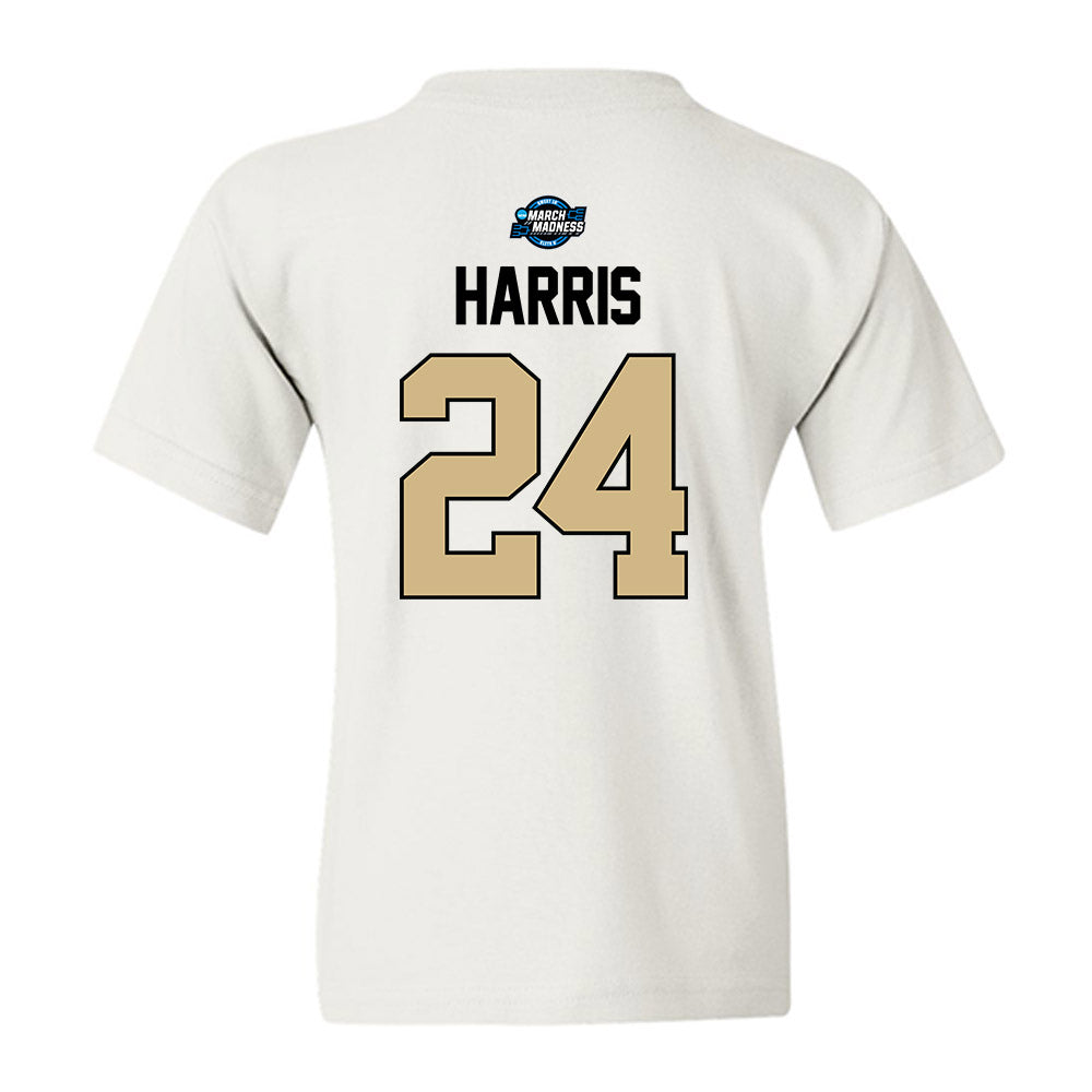 Purdue - NCAA Men's Basketball : Gicarri Harris - NCAA® March Madness® 2025 Sweet 16 Shersey Youth T-Shirt-1
