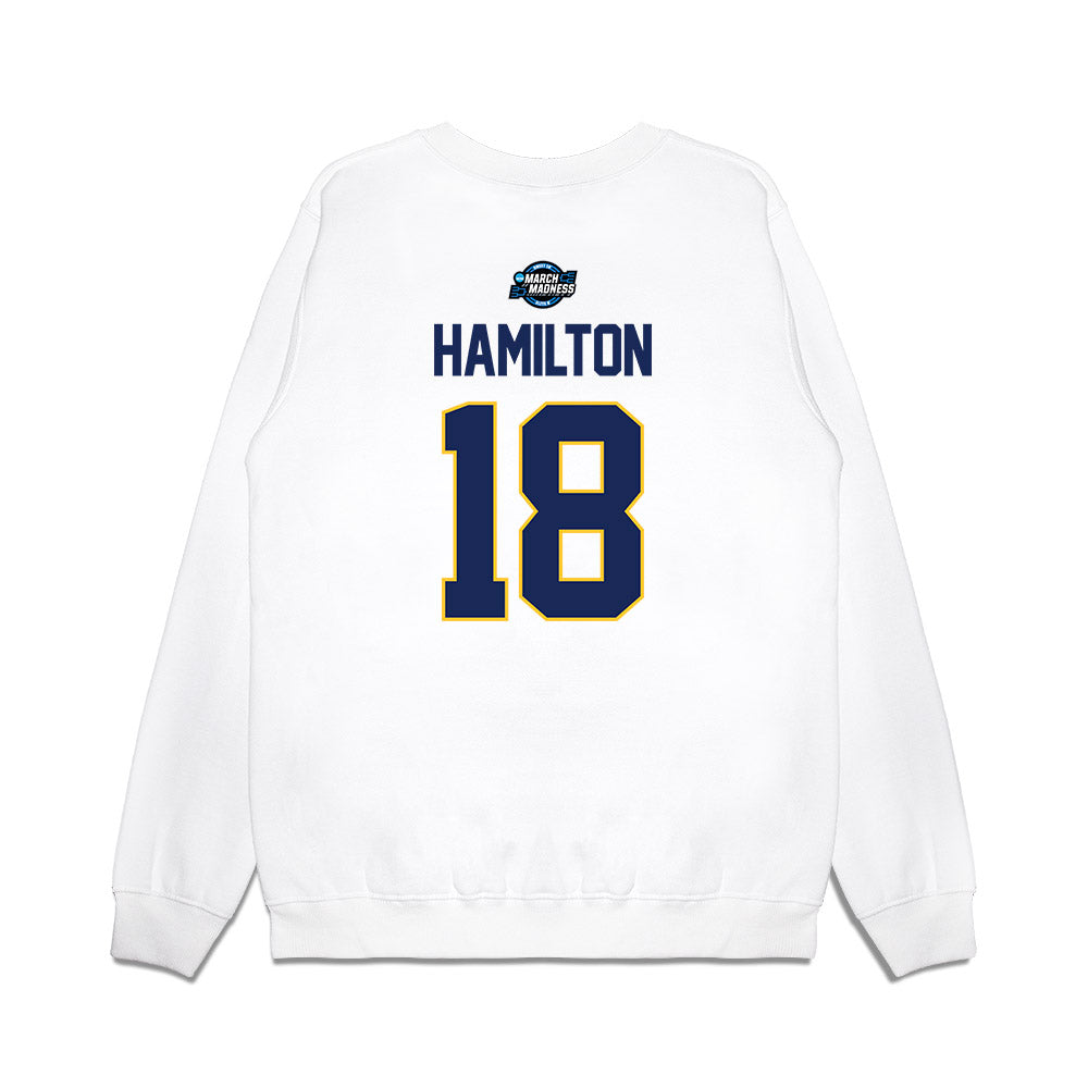 Marquette - NCAA Men's Basketball : Caedin Hamilton - NCAA® March Madness® 2025 Sweet Sixteen Shersey Premium Crewneck Sweatshirt-1