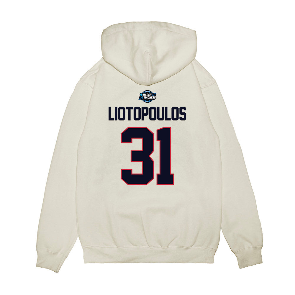 St. Johns - NCAA Men's Basketball : Lefteris Liotopoulos - NCAA® March Madness® 2025 Sweet Sixteen Shersey Premium Hooded Sweatshirt-1