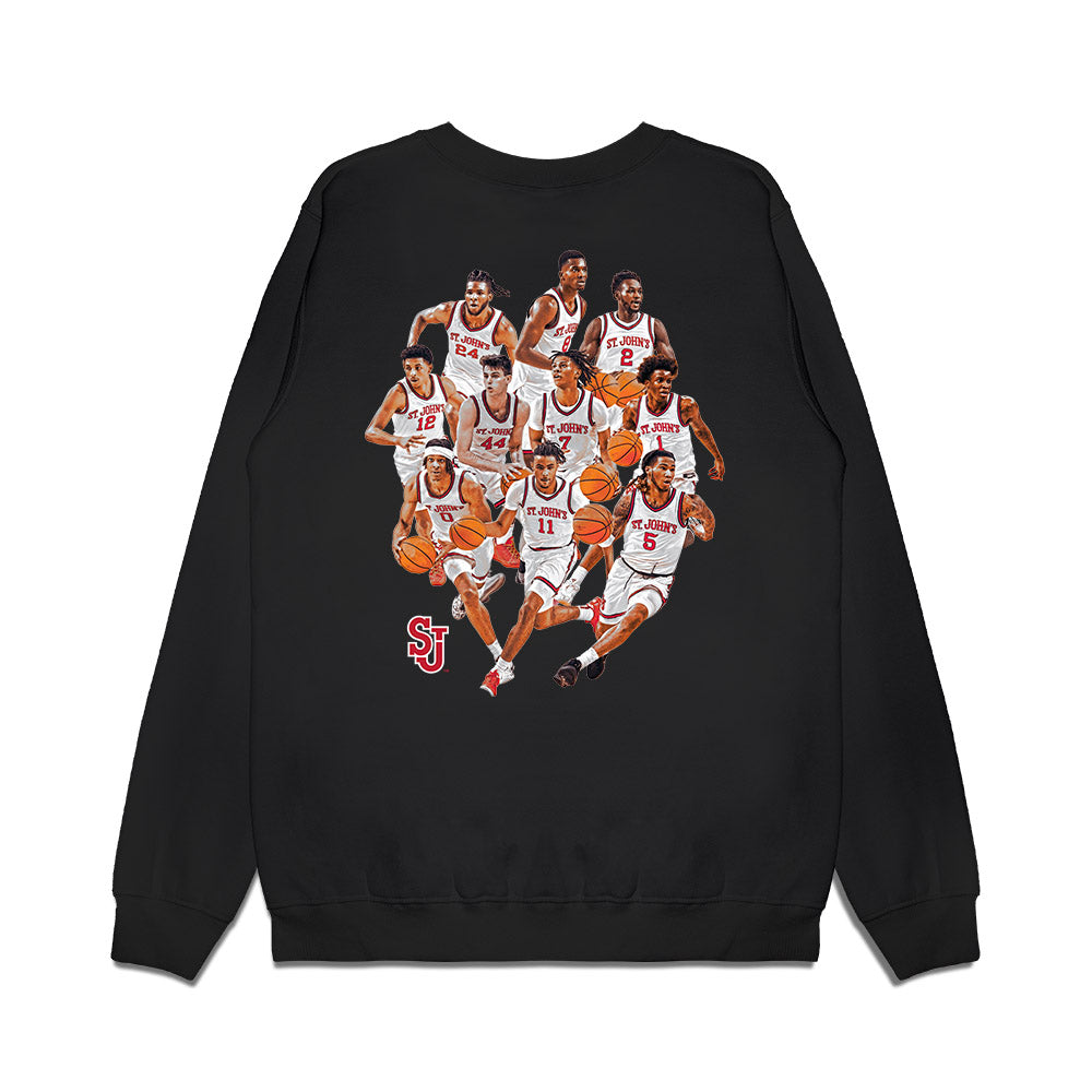 St. Johns - NCAA Men's Basketball : - NCAA® March Madness® 2025 Team Sweet Sixteen Collage Premium Crewneck Sweatshirt-1