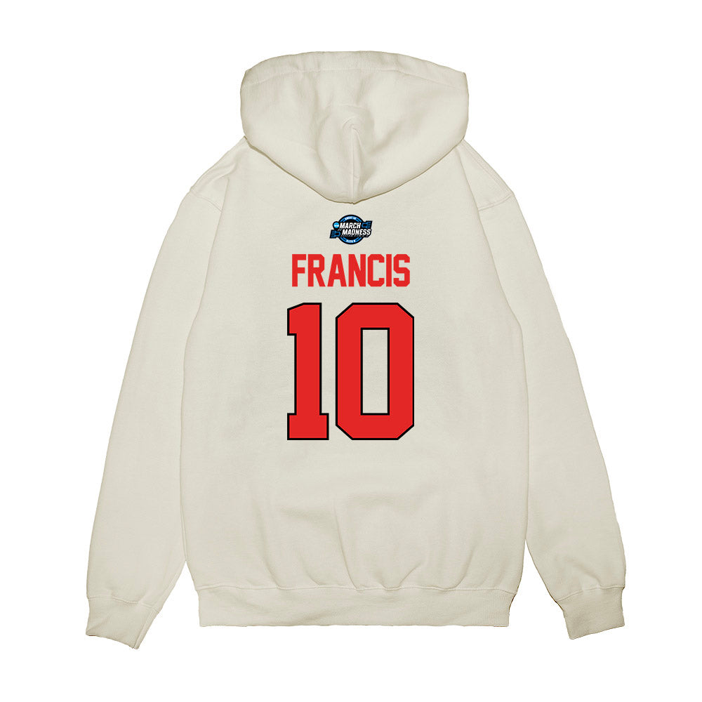 Texas Tech - NCAA Men's Basketball : Jack Francis - NCAA® March Madness® 2025 Sweet Sixteen Shersey Premium Hooded Sweatshirt-1