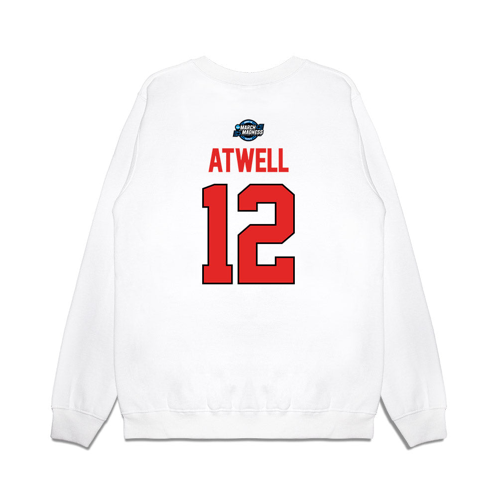 Texas Tech - NCAA Men's Basketball : Donovan Atwell - NCAA® March Madness® 2025 Sweet Sixteen Shersey Premium Crewneck Sweatshirt-1