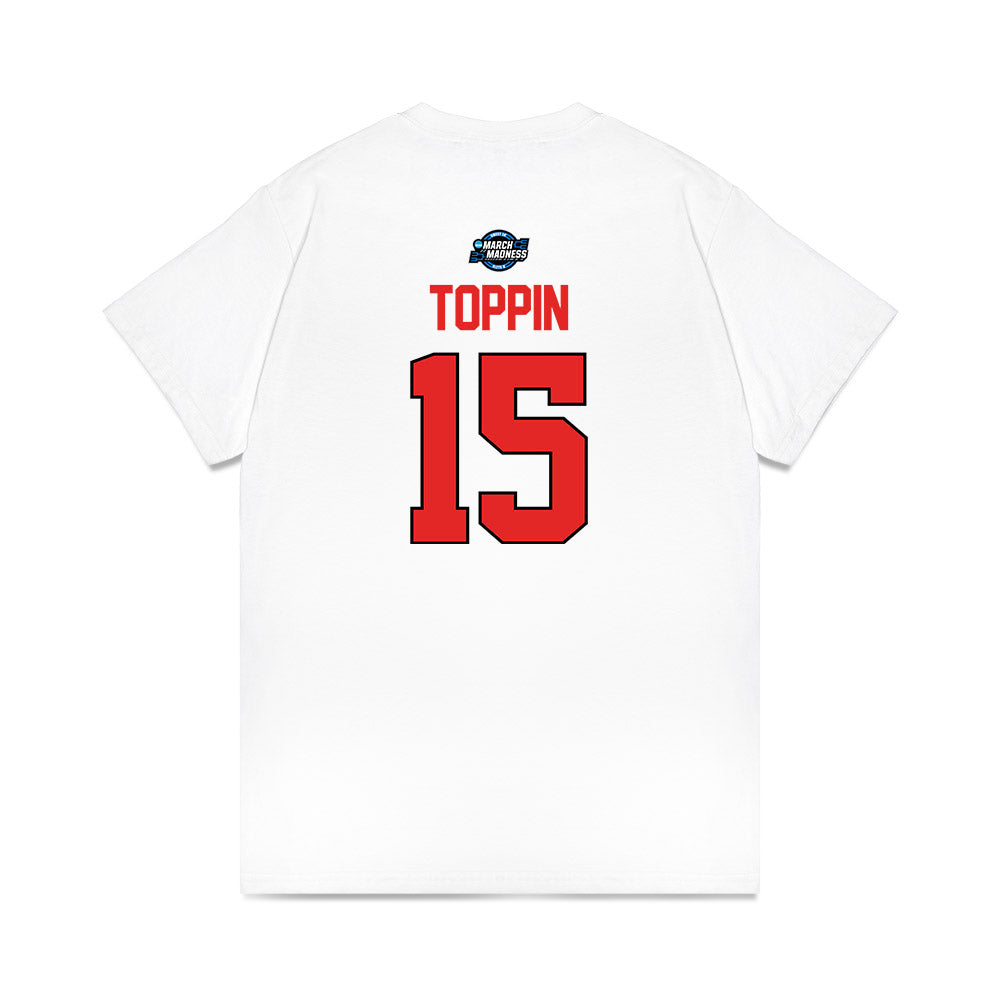 Texas Tech - NCAA Men's Basketball : JT Toppin - NCAA® March Madness® 2025 Sweet Sixteen Shersey Premium T-Shirt-1
