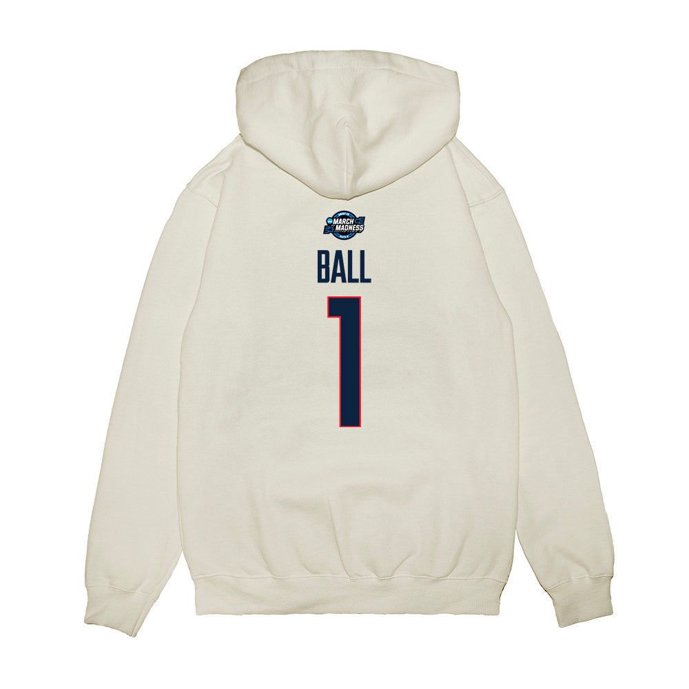 UConn - NCAA Men's Basketball : Solo Ball - Premium Hooded Sweatshirt-1
