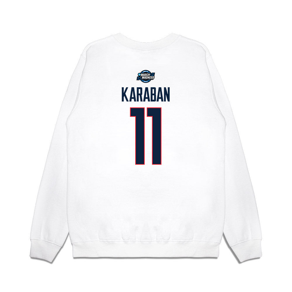 UConn - NCAA Men's Basketball : Alex Karaban - Premium Crewneck Sweatshirt-1