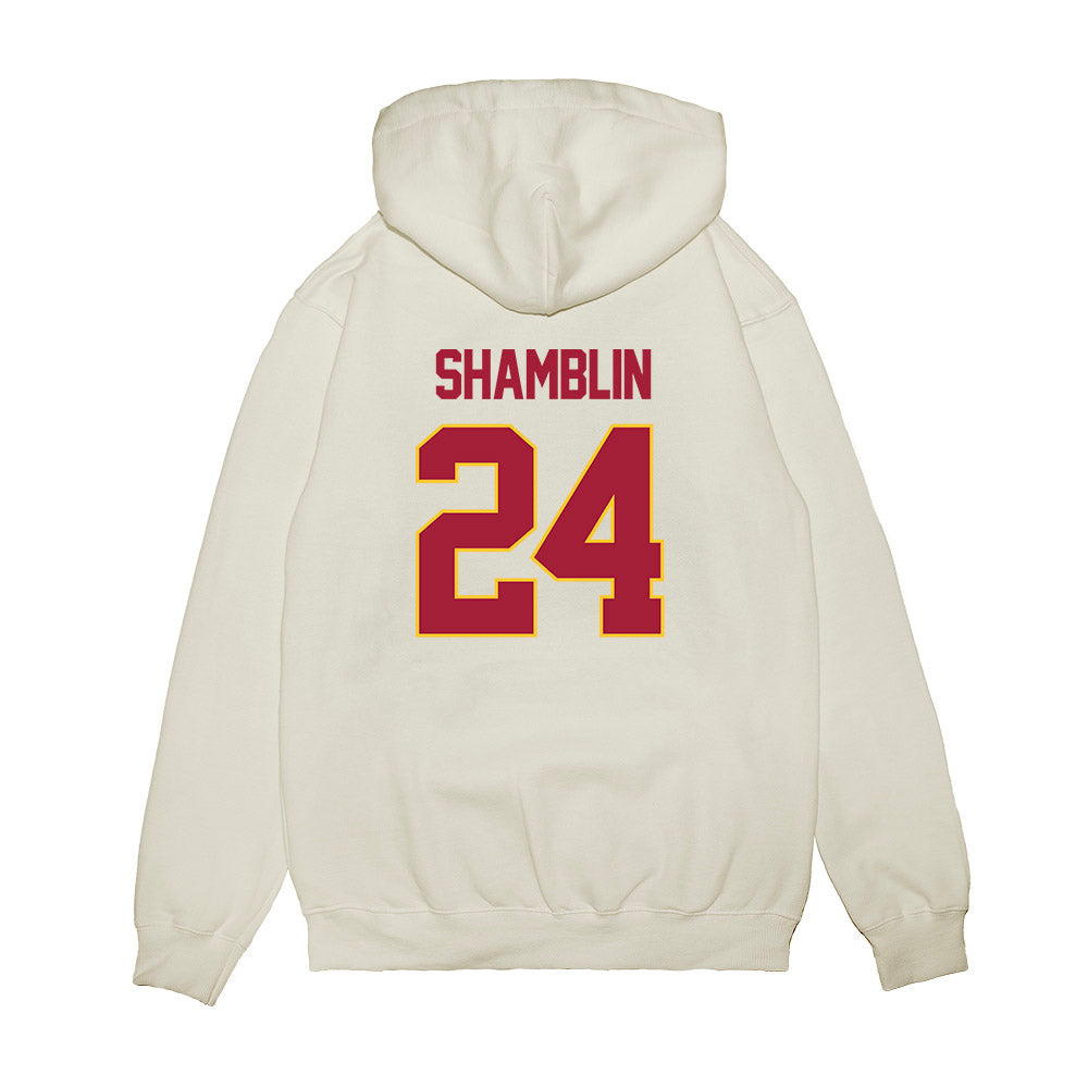 USC - NCAA Women's Basketball : Brooklyn Shamblin - NCAA® March Madness® 2025 Sweet 16 Shersey Premium Hooded Sweatshirt-1