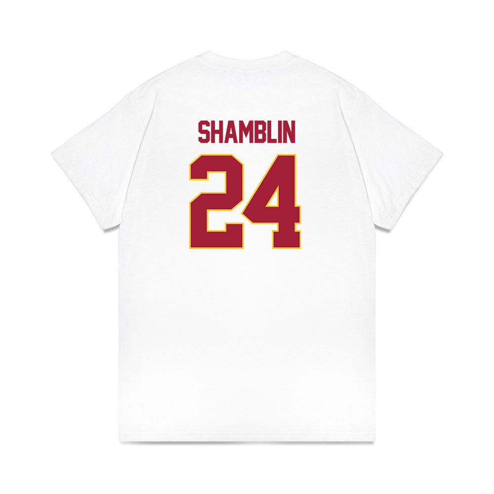 USC - NCAA Women's Basketball : Brooklyn Shamblin - NCAA® March Madness® 2025 Sweet 16 Shersey Premium T-Shirt-1