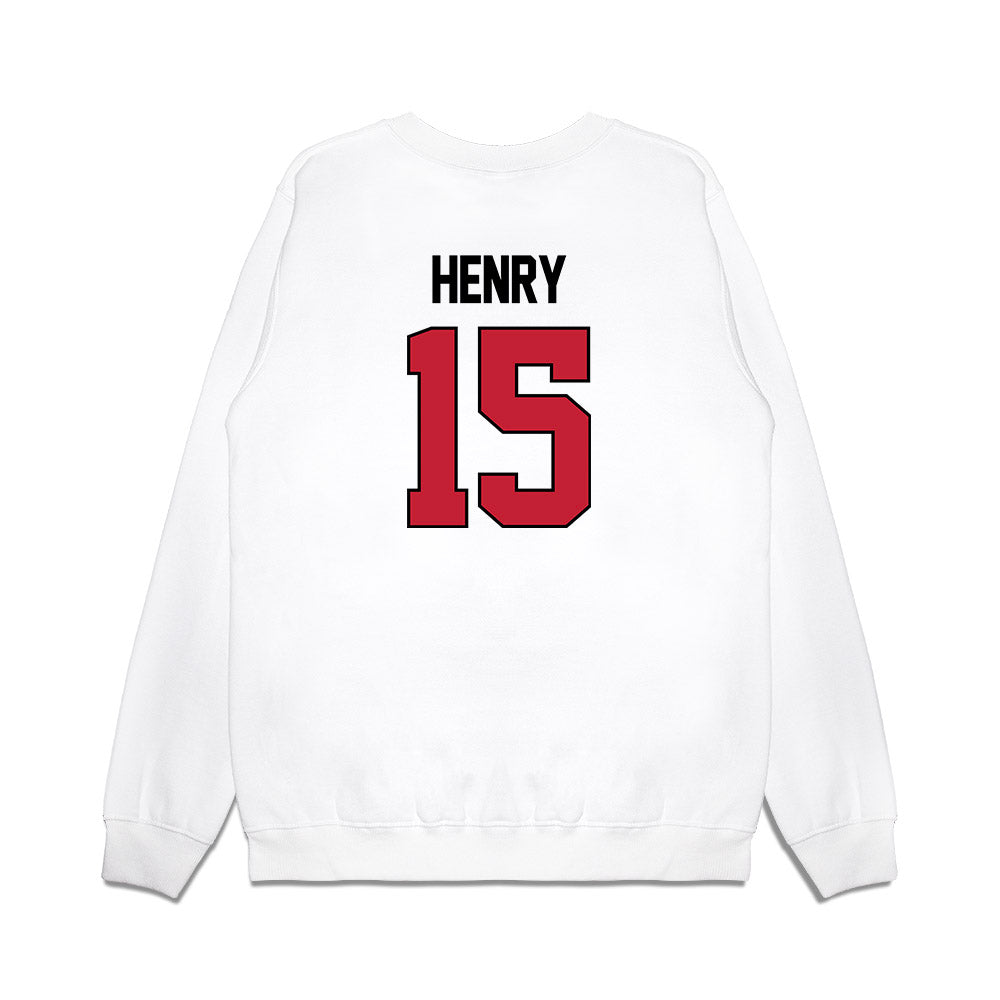 Ohio State - NCAA Women's Basketball : Seini Henry - NCAA® March Madness® 2025 Sweet 16 Shersey Premium Crewneck Sweatshirt-1