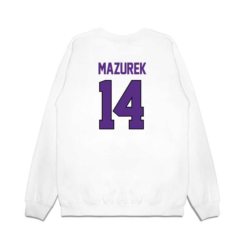 TCU - NCAA Women's Basketball : Natalie Mazurek - NCAA® March Madness® 2025 Sweet 16 Shersey Premium Crewneck Sweatshirt-1