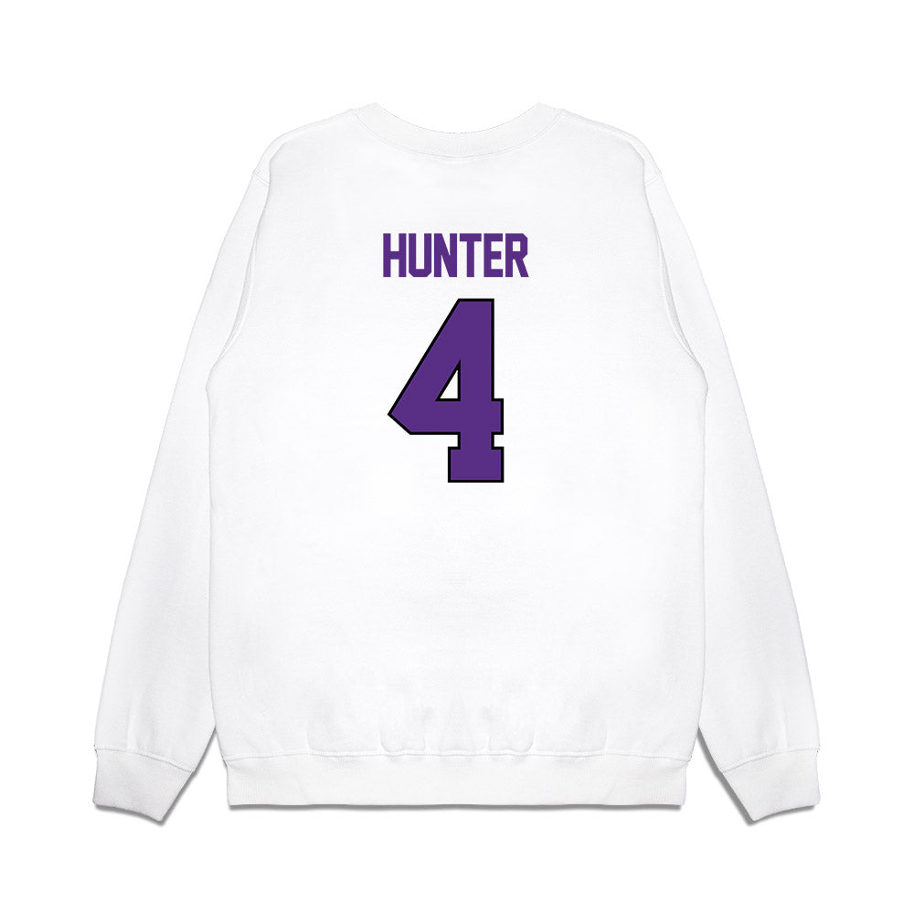 TCU - NCAA Women's Basketball : Donovyn Hunter - NCAA® March Madness® 2025 Sweet 16 Shersey Premium Crewneck Sweatshirt-1