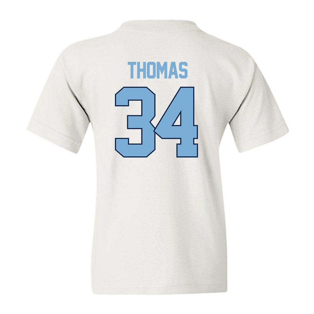 UNC - NCAA Women's Basketball : Blanca Thomas - NCAA® March Madness® 2025 Sweet 16 Shersey Youth T-Shirt-1