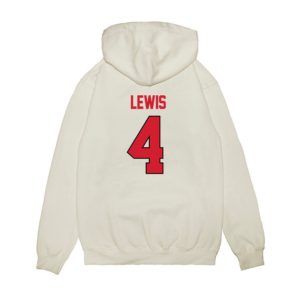 NC State - NCAA Women's Basketball : Alyssa Lewis - NCAA® March Madness® 2025 Sweet 16 Shersey Premium Hooded Sweatshirt-1