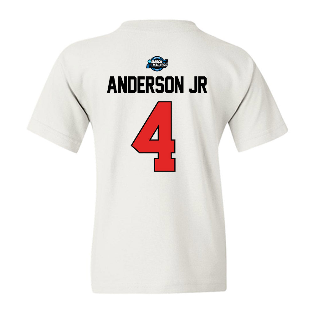 Texas Tech - NCAA Men's Basketball : Chris Anderson Jr - NCAA® March Madness® 2025 Elite 8 Shersey Youth T-Shirt-1