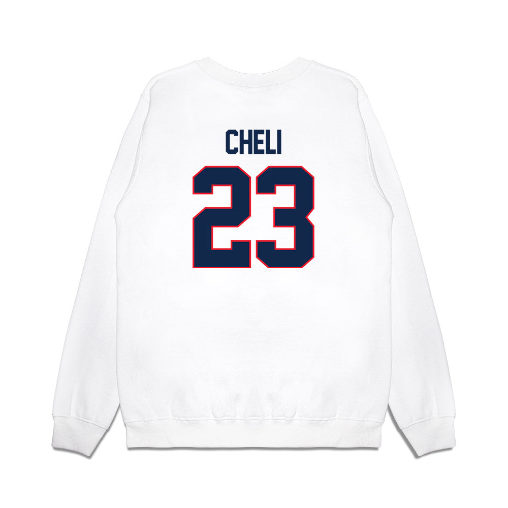 UConn - NCAA Women's Basketball : Morgan Cheli - NCAA® March Madness® 2025 Elite 8 Shersey Premium Crewneck Sweatshirt-1