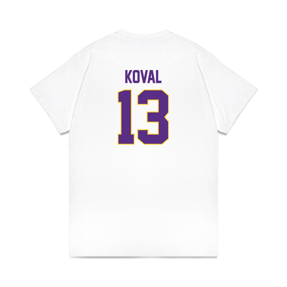 LSU - NCAA Women's Basketball : Kate Koval - NCAA® March Madness® 2025 Elite 8 Shersey Premium T-Shirt-1