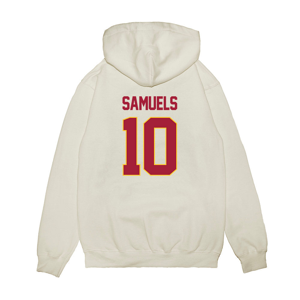 USC - NCAA Women's Basketball : Malia Samuels - NCAA® March Madness® 2025 Elite 8 Shersey Premium Hooded Sweatshirt-1