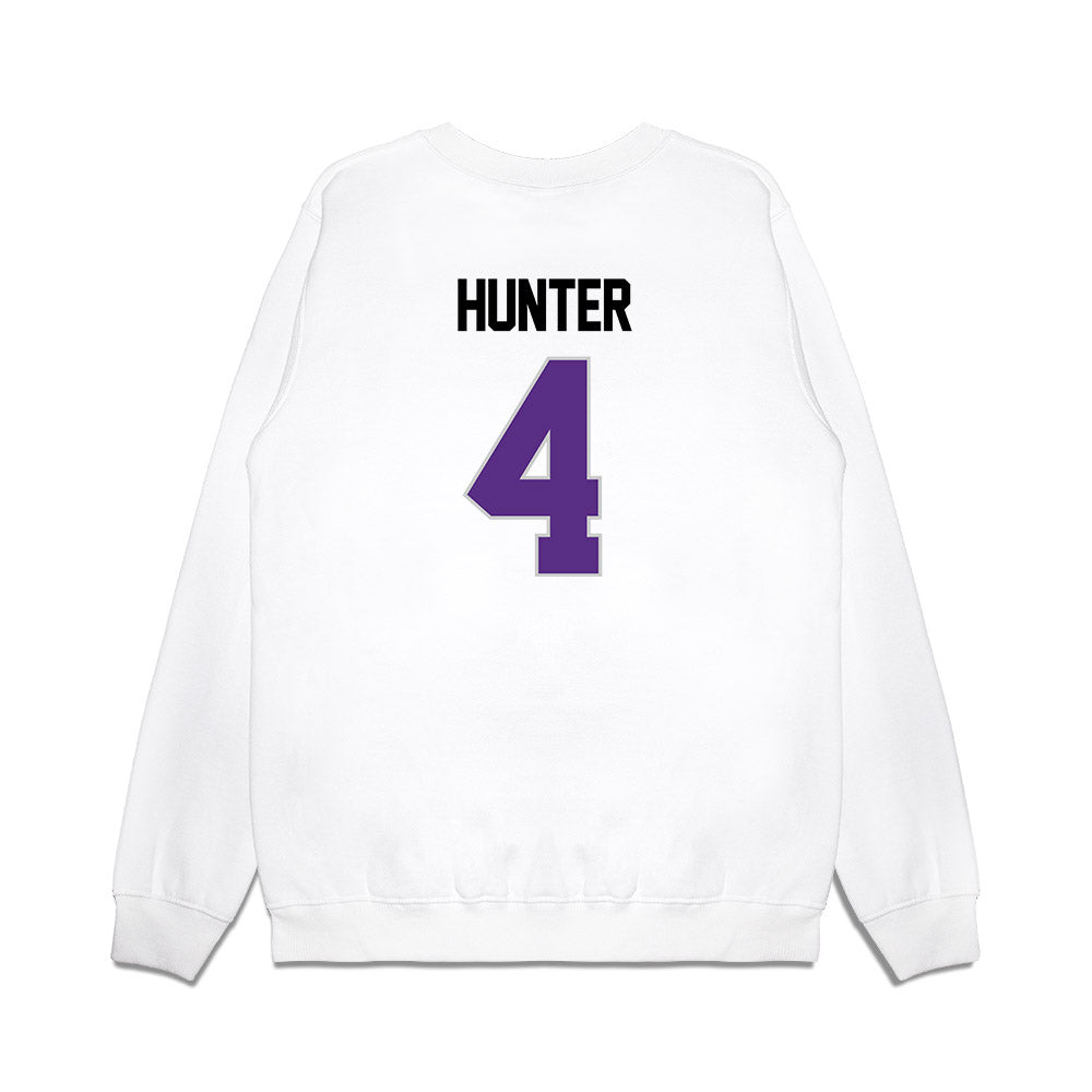 TCU - NCAA Women's Basketball : Donovyn Hunter - NCAA® March Madness® 2025 Elite 8 Shersey Premium Crewneck Sweatshirt-1