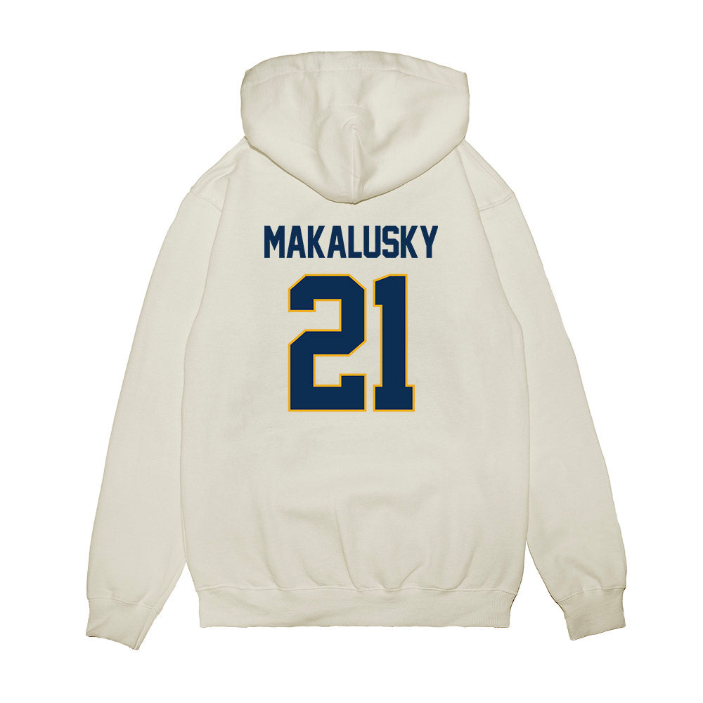 West Virginia - NCAA Women's Basketball : Riley Makalusky - NCAA® March Madness® 2025 Elite 8 Shersey Premium Hooded Sweatshirt-1