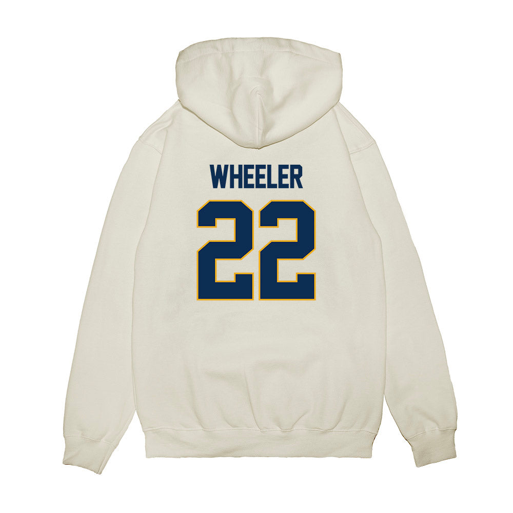 West Virginia - NCAA Women's Basketball : Kierra Wheeler - NCAA® March Madness® 2025 Elite 8 Shersey Premium Hooded Sweatshirt-1