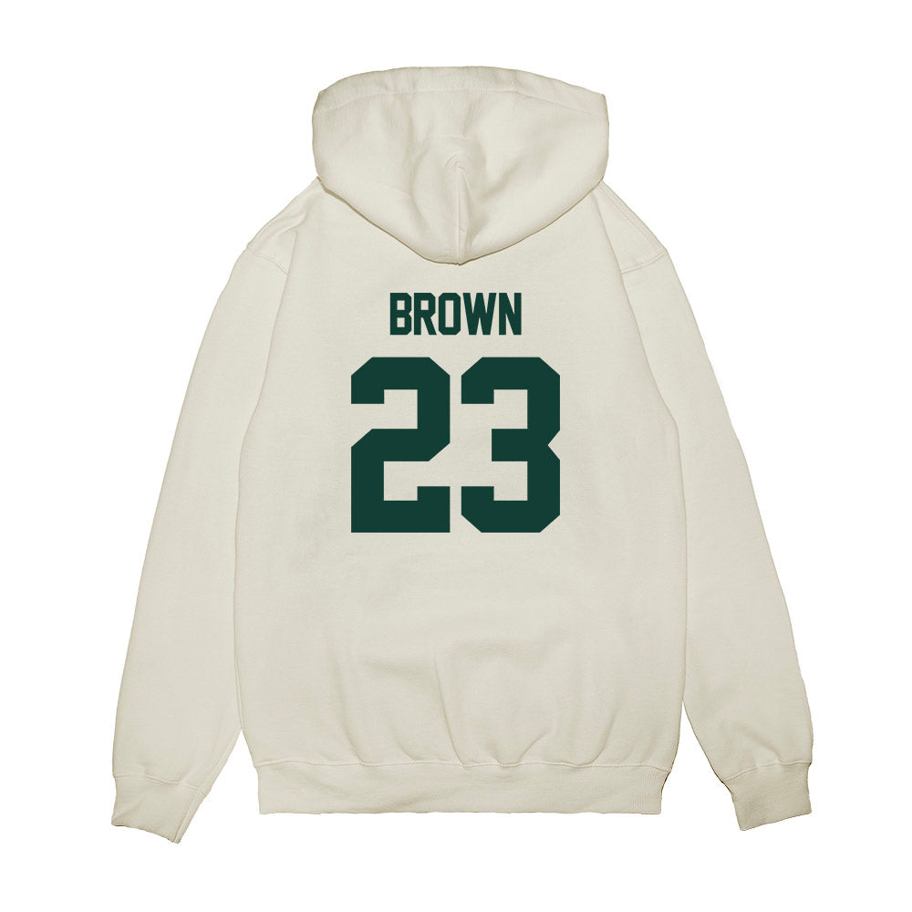 Michigan State - NCAA Women's Basketball : Jalyn Brown - NCAA® March Madness® 2025 Elite 8 Shersey Premium Hooded Sweatshirt-1