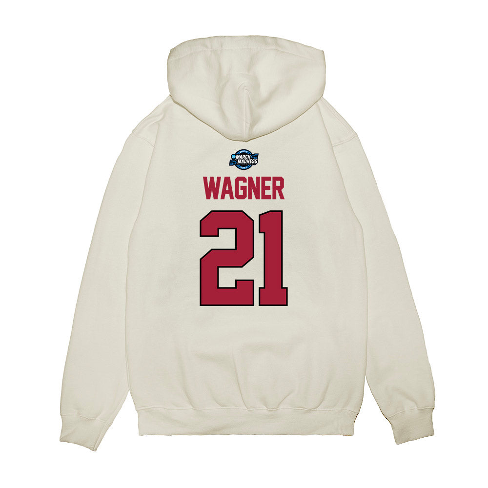Arkansas - NCAA Men's Basketball : DJ WagnerPremium Hooded Sweatshirt-1