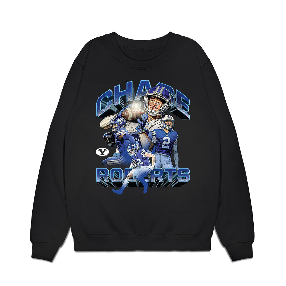 BYU - NCAA Football : Chase Roberts - Collage Premium Crewneck Sweatshirt-0