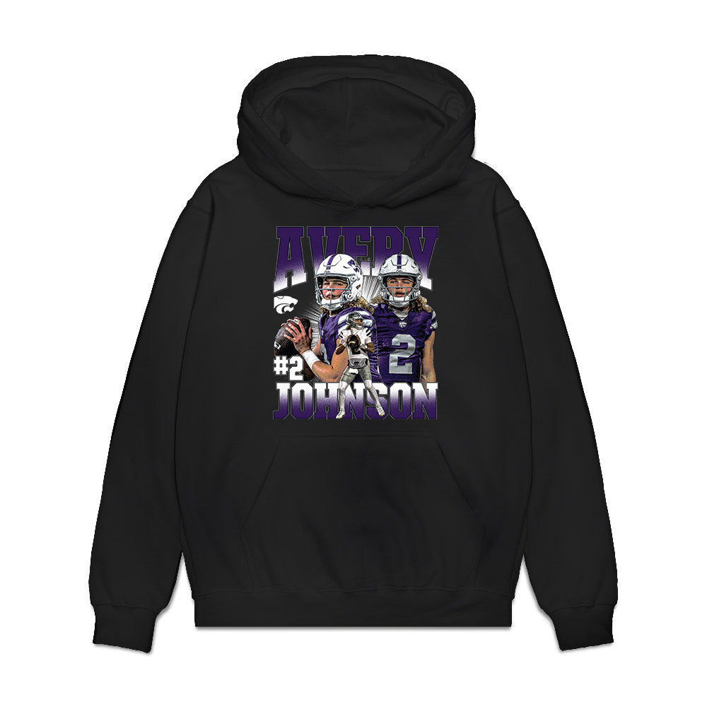 Kansas State - NCAA Football : Avery Johnson - Collage Premium Hooded Sweatshirt-0