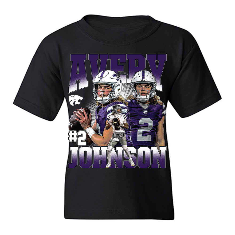 Kansas State - NCAA Football : Avery Johnson - Collage Youth T-Shirt-0